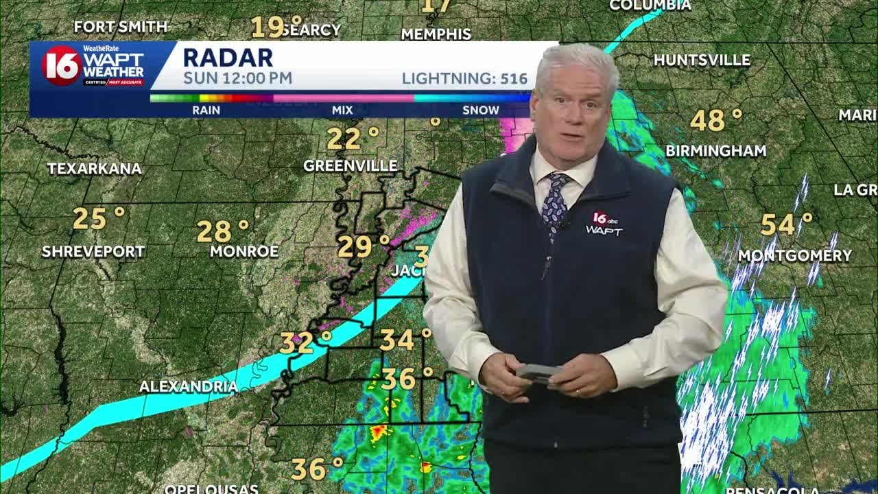 We could see snow at the tail-end of the storms