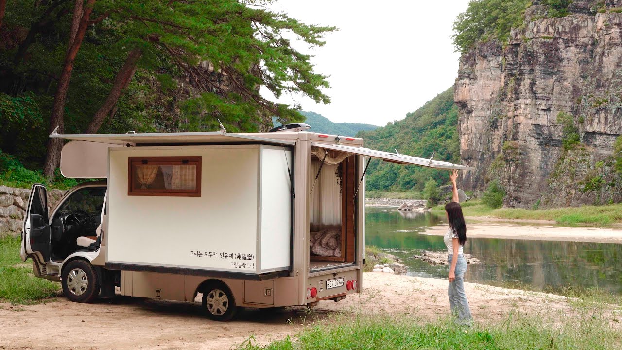 ⛰️Восточный пейзаж, кемпинг с собакой в ​​грузовике🚛