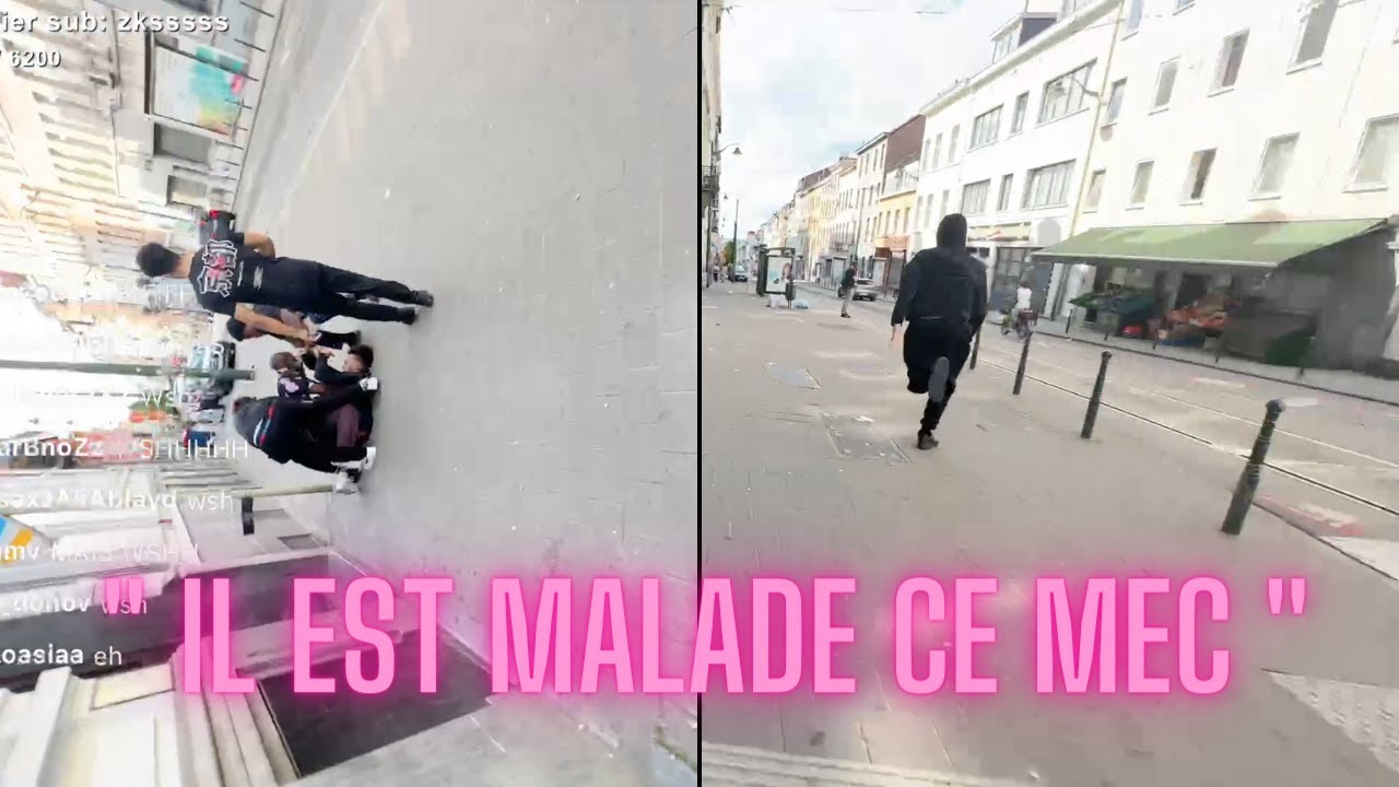 Pape San agresser en plein live IRL à Bruxelles