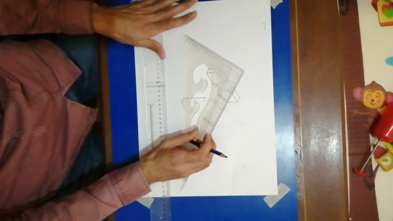 منظور آيزومتري مفكك لوصلة تزرير تناصفية حرف (T)