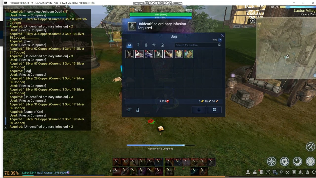 Archeworld opening 100 Priest coin purse bags loot What's inside? ALPHA