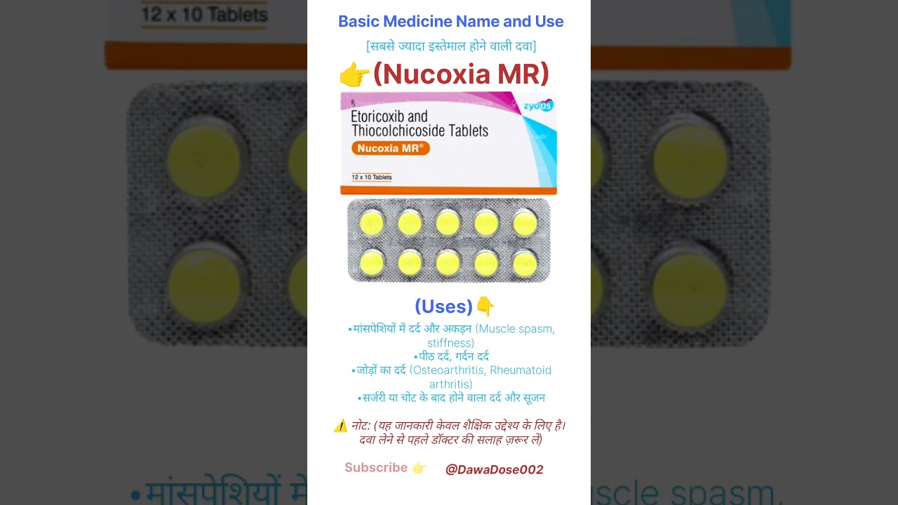 Nucoxia MR tablet uses👆#medicineknowledgehindi #zydus #shortsviral #shorts #viral #trendingnow