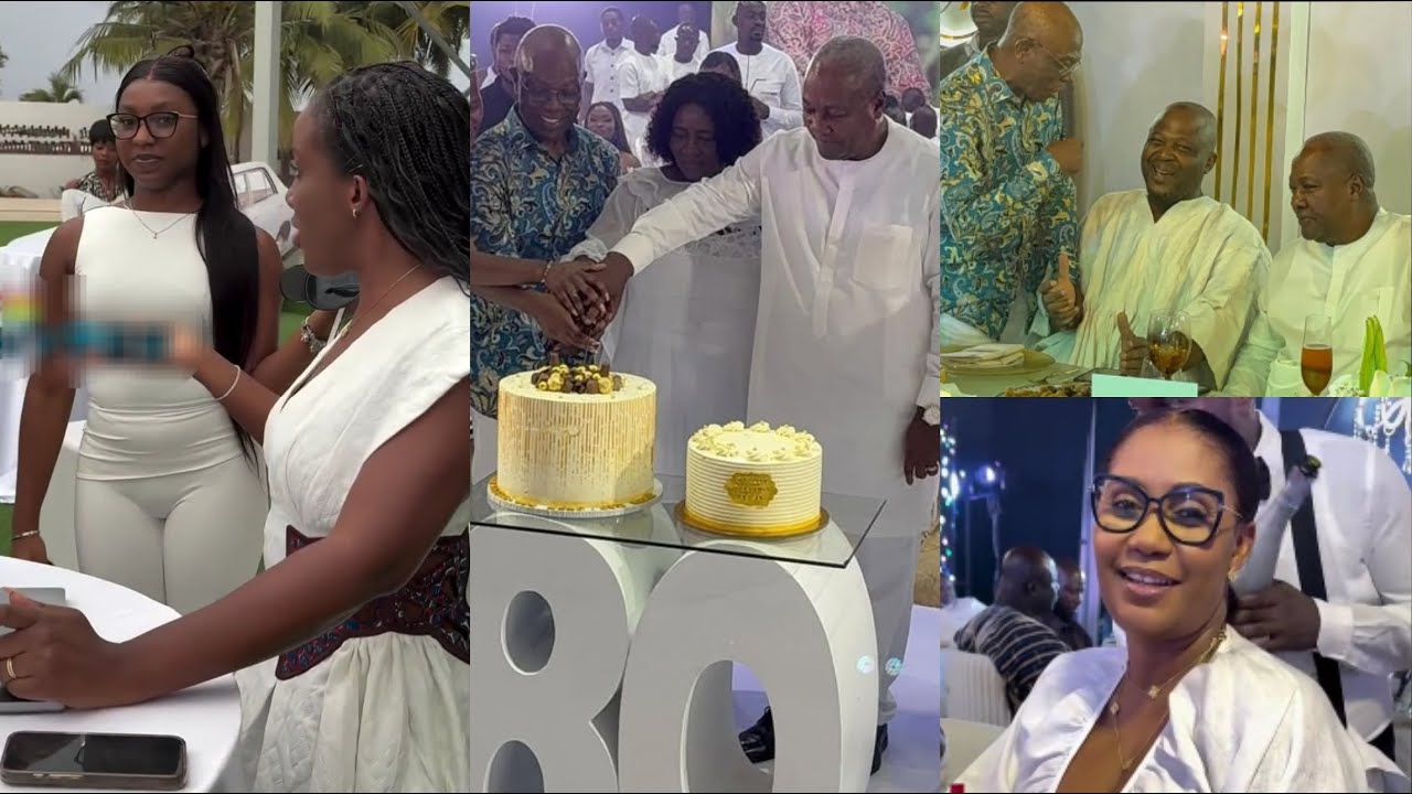 John Mahama Storms At Mr Eddie Annan's Birthday Party With His Brother And Vice President
