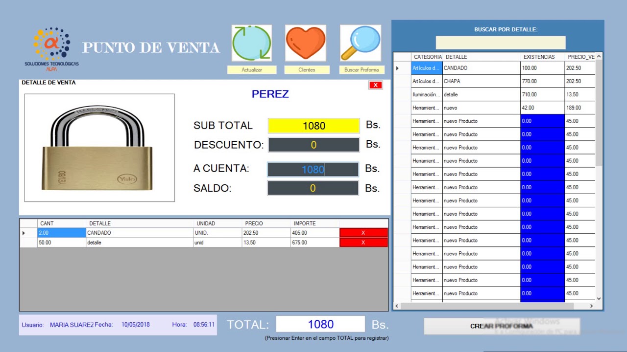 SISTEMA PARA CONTROL DE INVENTARIO DE FERRETERÍAS