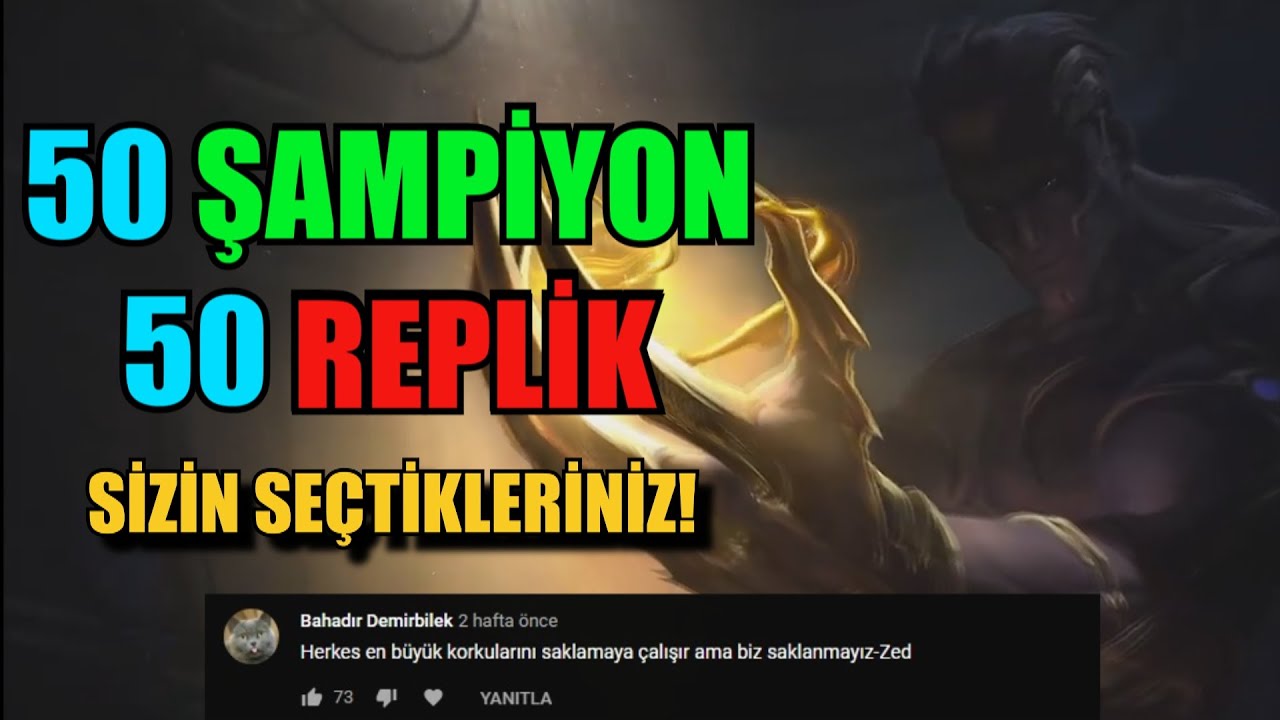 #3 50 Şampiyon, 50 Replik ! Sizin Seçtikleriniz !