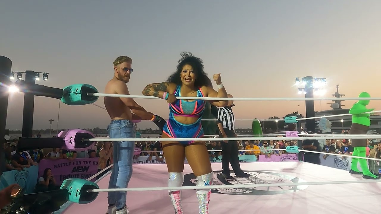 Willow Nightingale & O C vs Rachel & Mr Frog @AEW vs @adultswim Battle for the Booty July 25, 2024