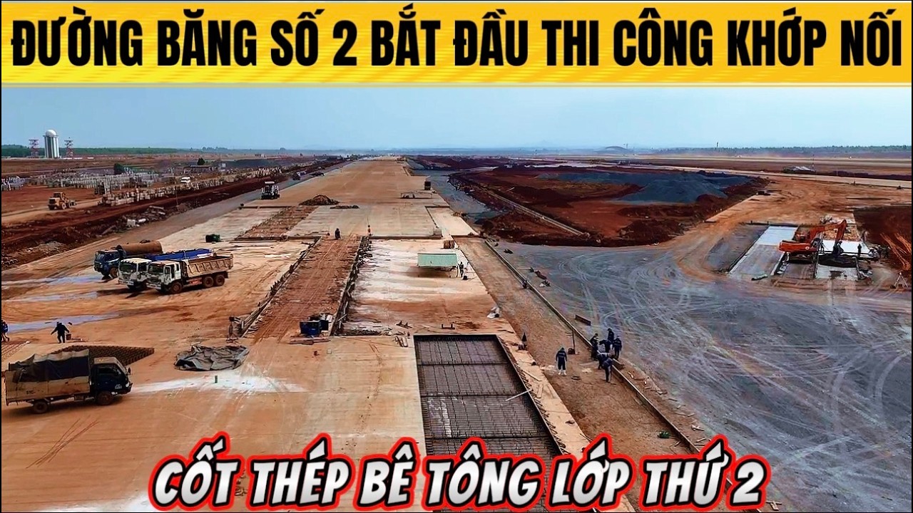 ĐƯỜNG BĂNG SỐ 2 THI CÔNG KHỚP NỐI VÀ ĐỖ BÊ TÔNG LỚP THỨ 2.