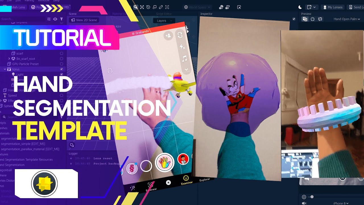 Lens Studio Tutorial - Hand segmentation template (En Captions)