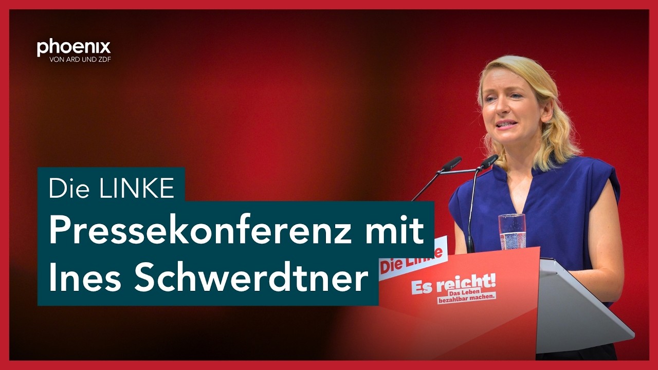 Pressekonferenz mit Ines Schwerdtner (Parteivorsitzende DIE LINKE) zu aktuellen politischen Themen