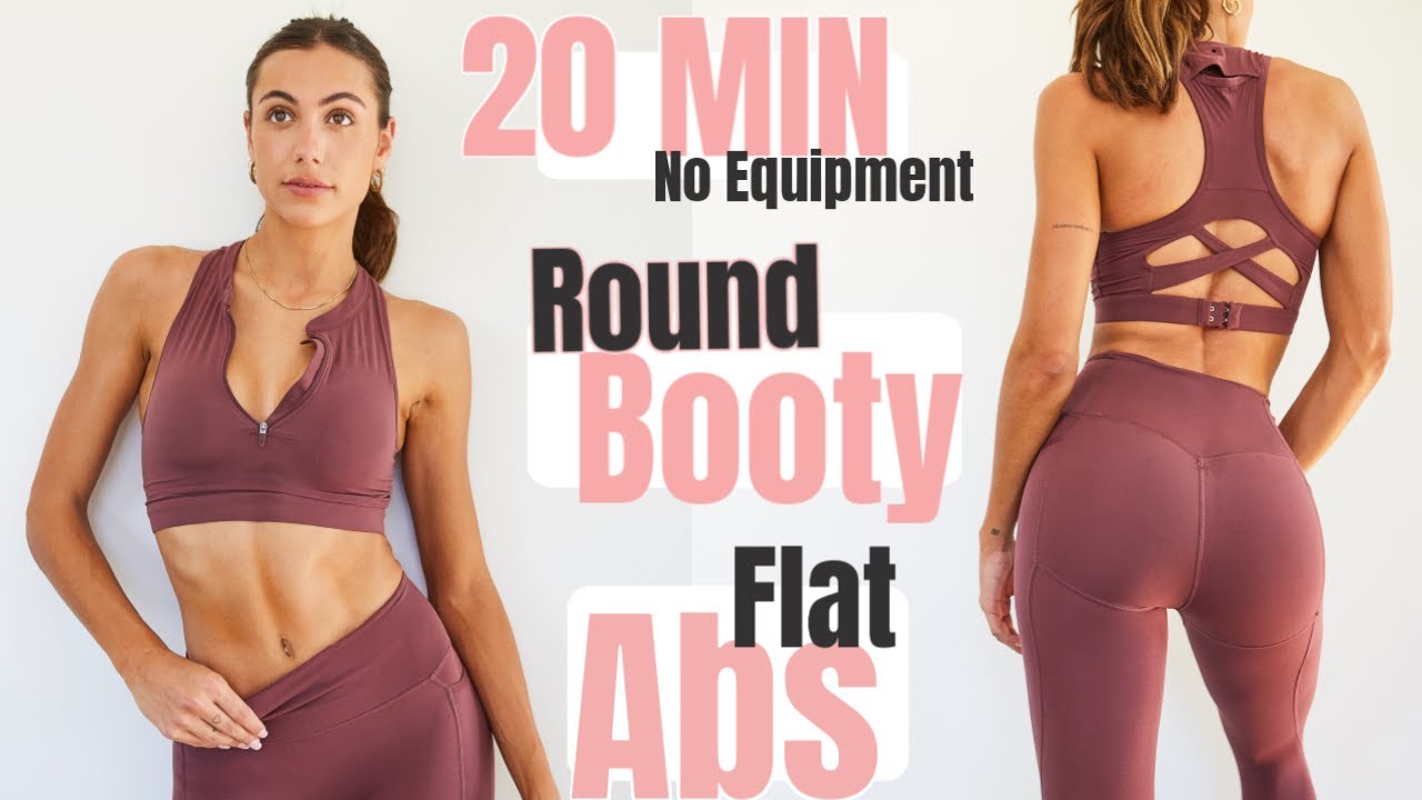 20 MIN Booty & Abs - At Home Workout // No Equipment  + Calorie Burn // Sami Clarke