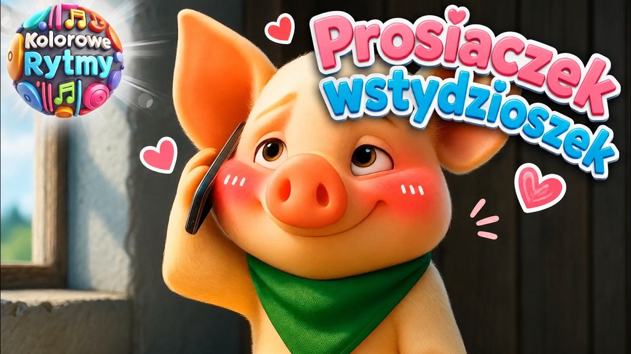 Prosiaczek wstydzioszek - piosenki dla dzieci - KOLOROWE RYTMY