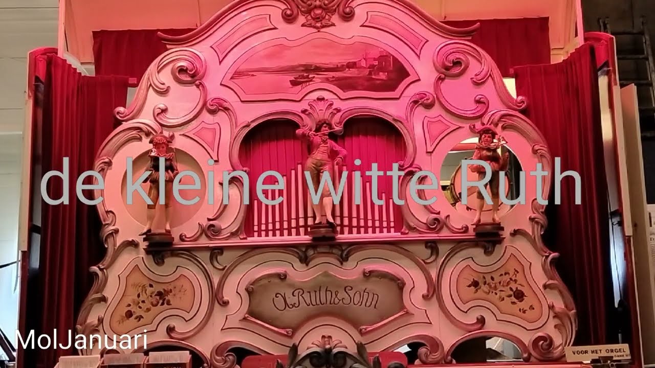 Draaiorgel kleine witte Ruth                          Ruth orgel model 33