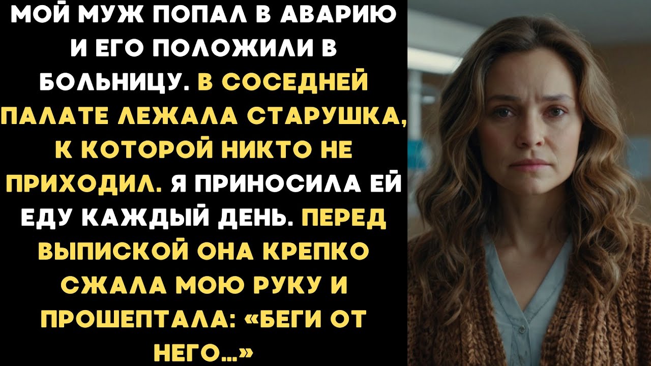 Муж после аварии попал в больницу. В палате лежала старушка. На выписке она сказала: Беги от него...