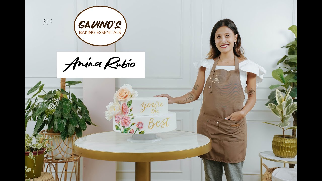 #GavinosXAninaRubio | Painting on Fondant Cake