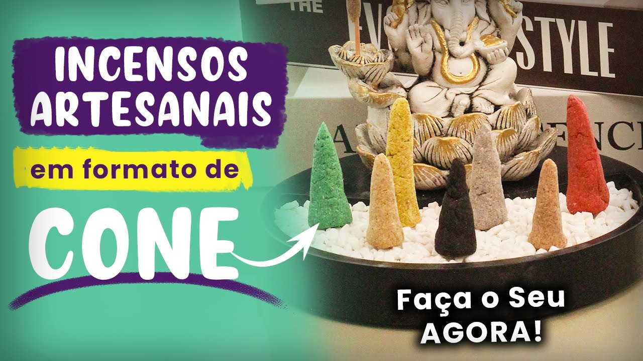 Incenso Artesanais em formato de Cone - muito fácil de fazer