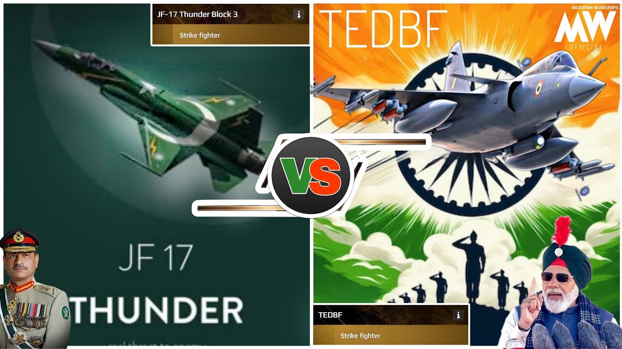 JF-17 vs TEDBF - Not Only Strike Fighter This is India vs Pakistan War 💪- Modern Warships 