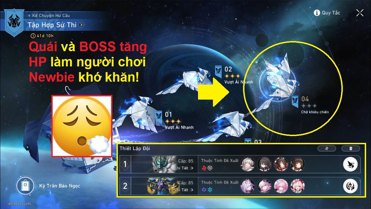 Honkai Star Rail - Đi đánh Kể Chuyện Hư Cấu mùa 3.8, mùa BOSS nhiều HP và trâu gặp nhiều khó khăn!