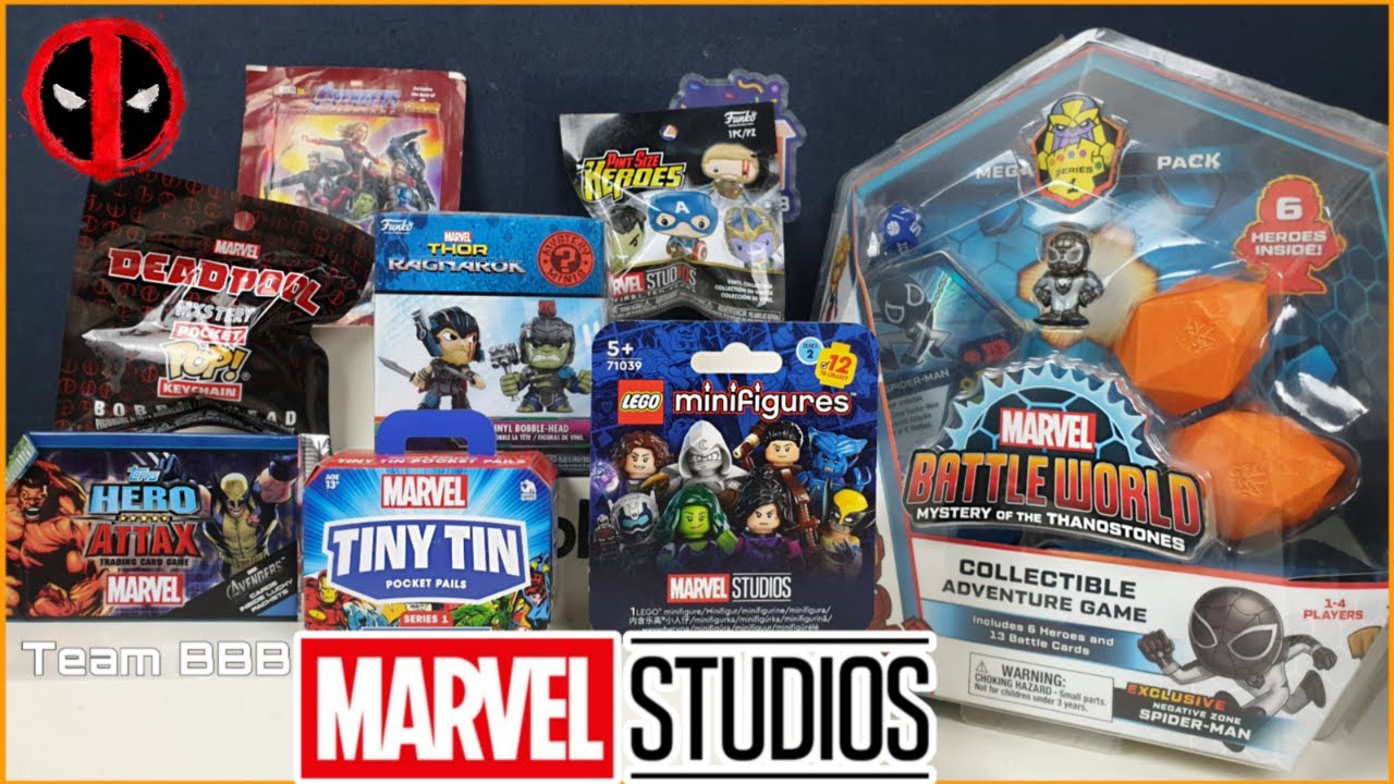 MARVEL UNBOXING SPECIAL! Merch and Collectibles! Funko Pops Lego Battleworld Deadpool Tiny Tin