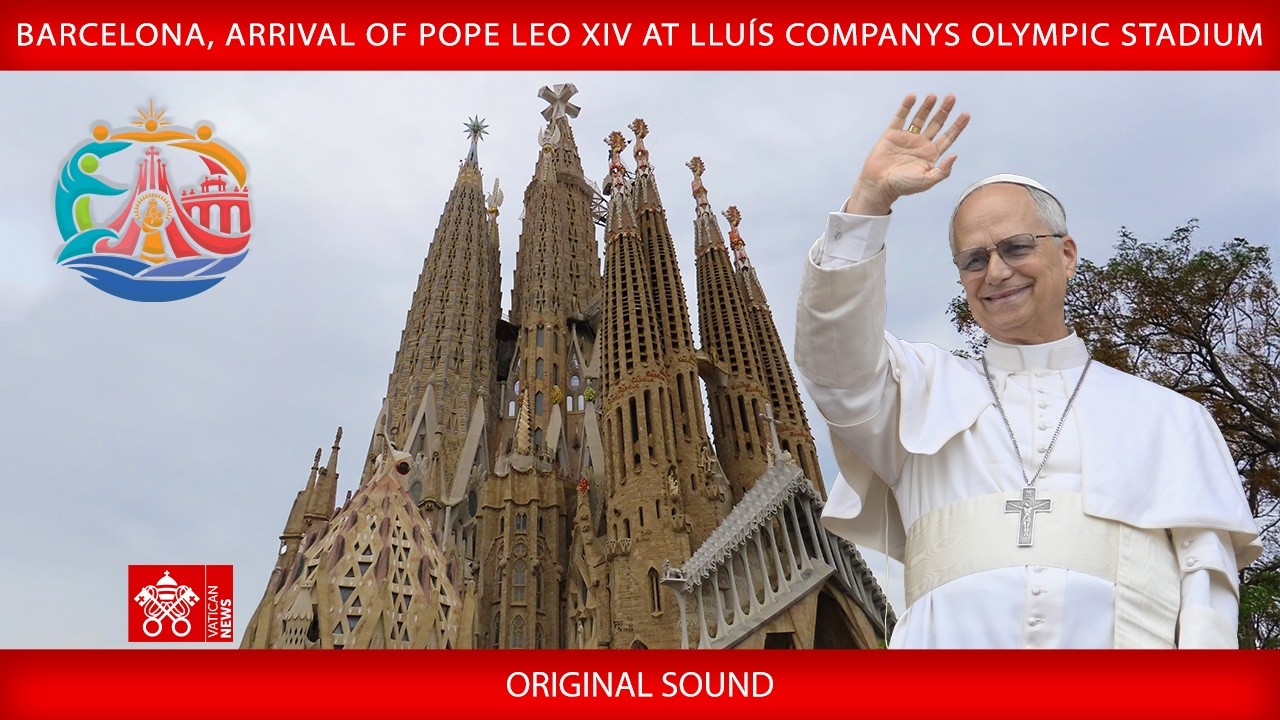 Barcelona, Arrival at Llu&iacute;s Companys Olympic Stadium, June 9, 2026 - Pope Leo XIV