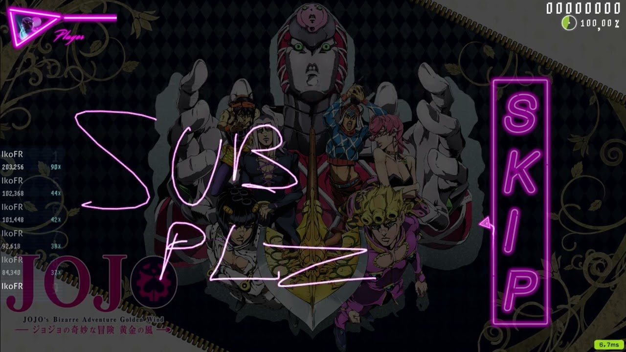 Reprise des vidéos ! Osu! JoJo
