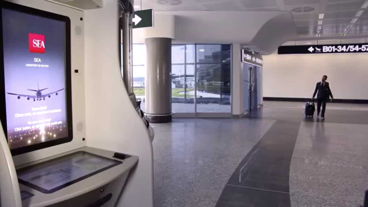 Virtual Desk reception system. Malpensa Airport