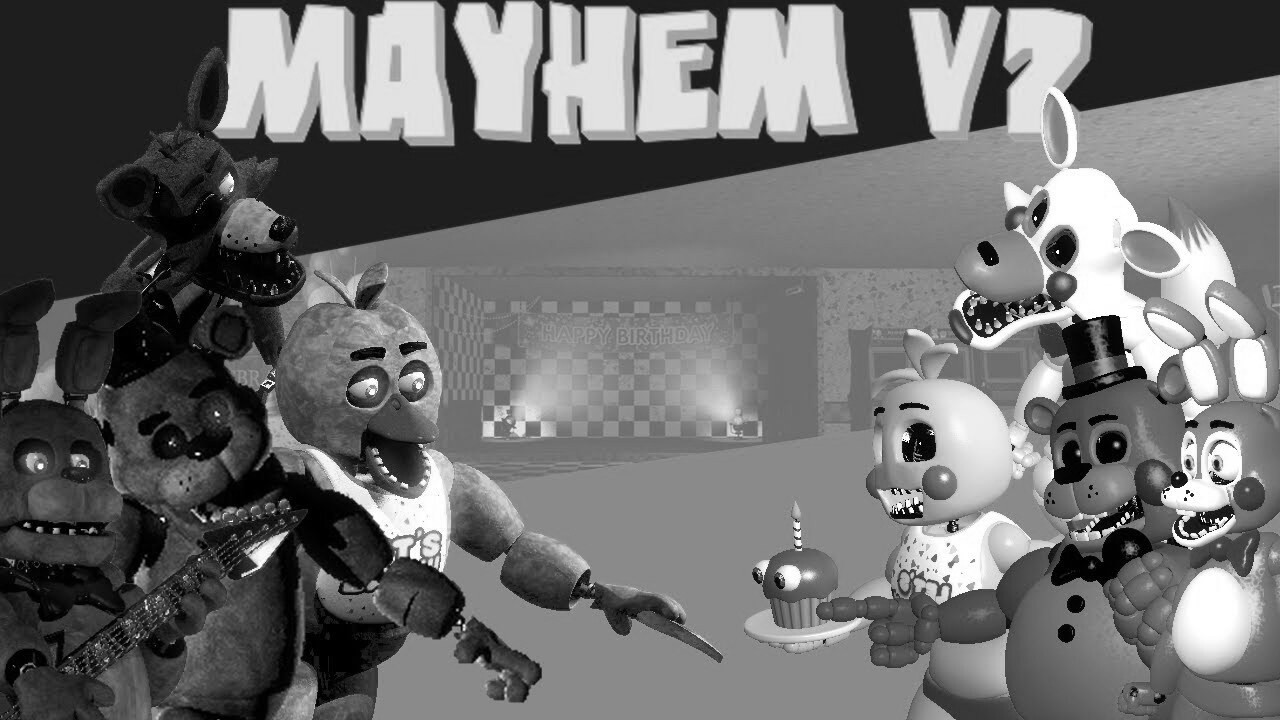 FNF Mayhem v2 - But Old Animatronics & Toys Animatronics Sing it