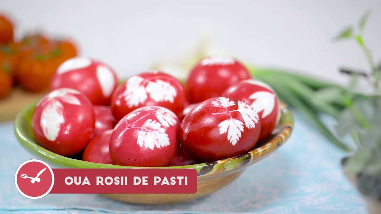 Cum sa faci oua rosii vopsite de Pasti