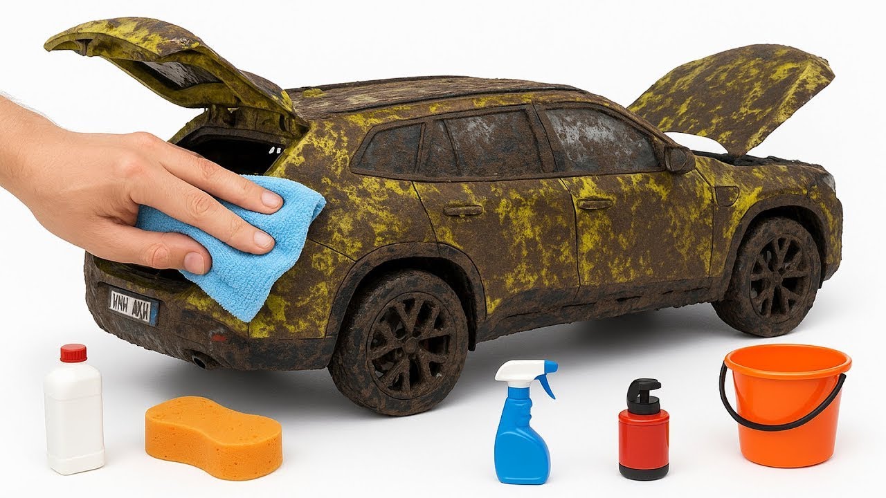 Super Realistic Cleaning of a 1:24 BMW XM After a Hardcore Off-Road Survival Test