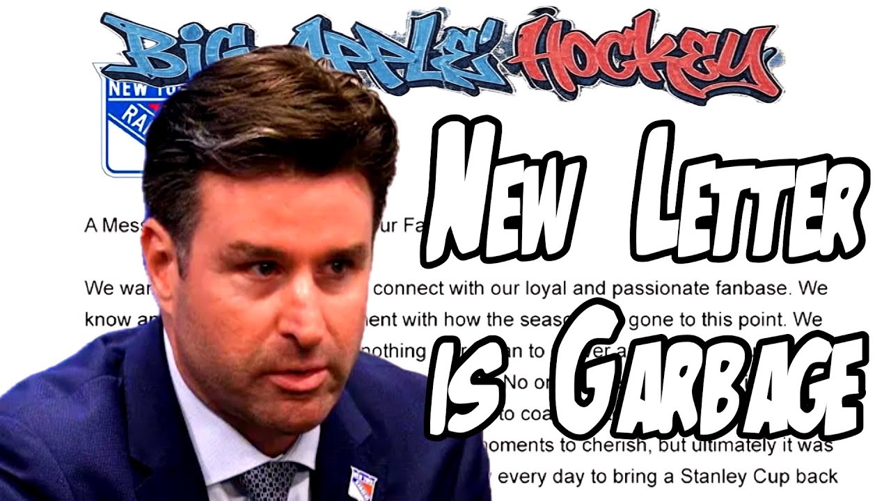 Rangers New Letter Is Garbage | Big Apple Hockey