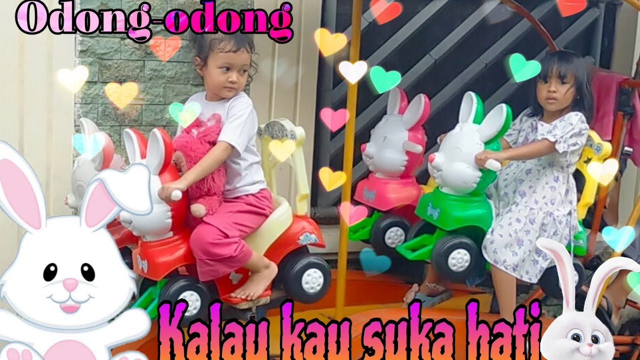 Naik odong-odong karakter kelinci || Kalau kau suka hati 