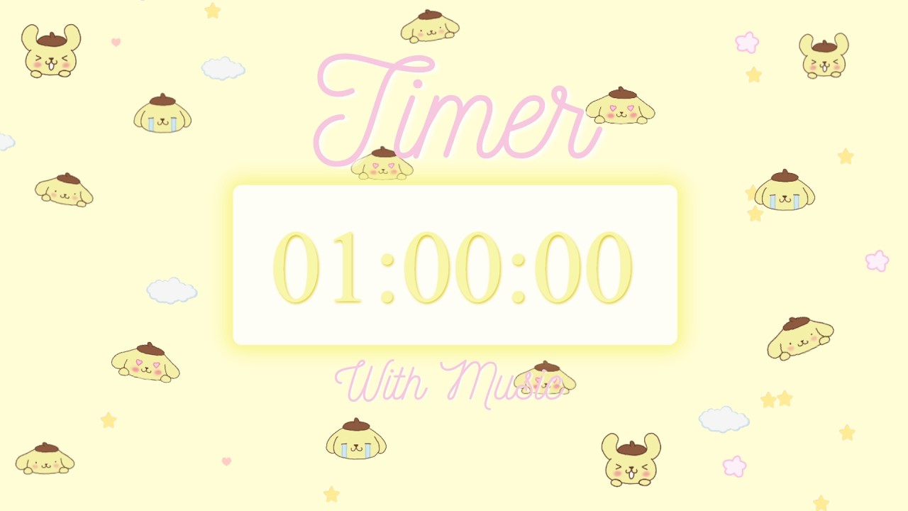 .✦ ݁˖ Pompompurin 1 Hour Timer with Aesthetic Animation and Music .✦ ݁˖