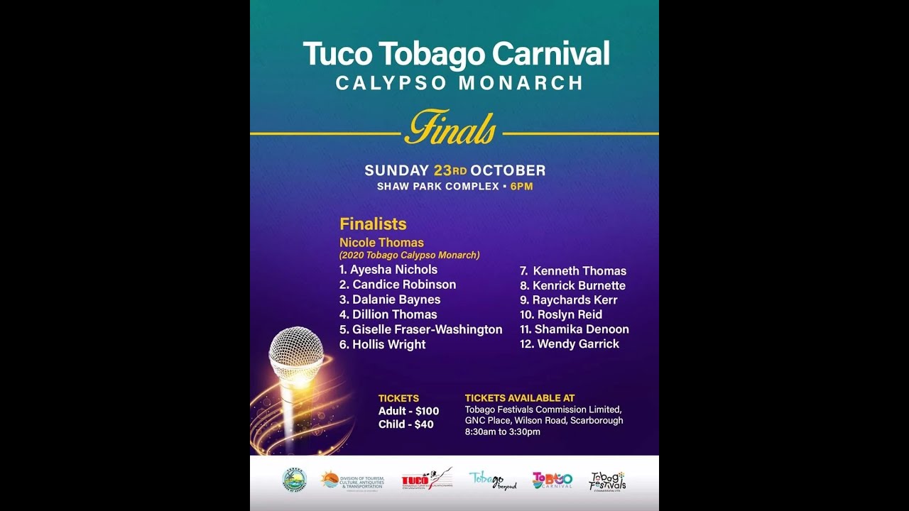 TUCO TOBAGO CARNIVAL CALYPSO MONARCH FINALS 2022