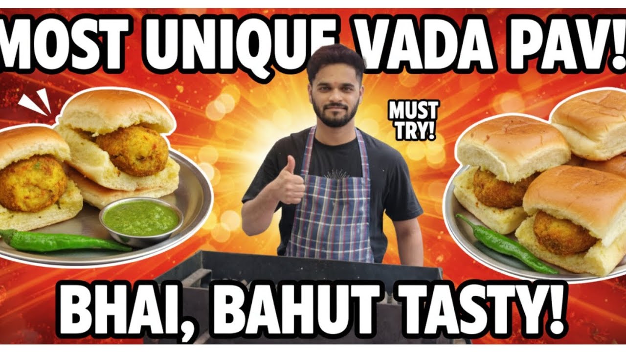 Aisa Vada Pav Pehle Kabhi Nahi Khaya Hoga! 🔥| Street Food Vlog#food#unique#testy#vlogvideo