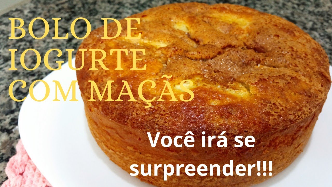 BOLO DE IOGURTE COM MAÇÃS | SUPER MOLHADINHO E FOFINHO | MUITO PRÁTICO!