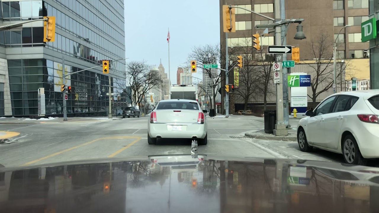 January 30th 2021 drive through Windsor (Walkerville and Downtown)