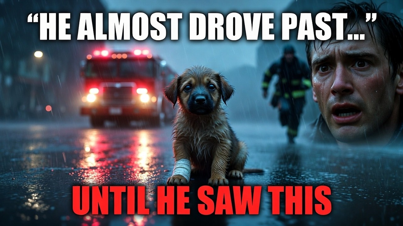Firefighters Were Rushing to an Emergency… Until a Stray Puppy Stood in the Road