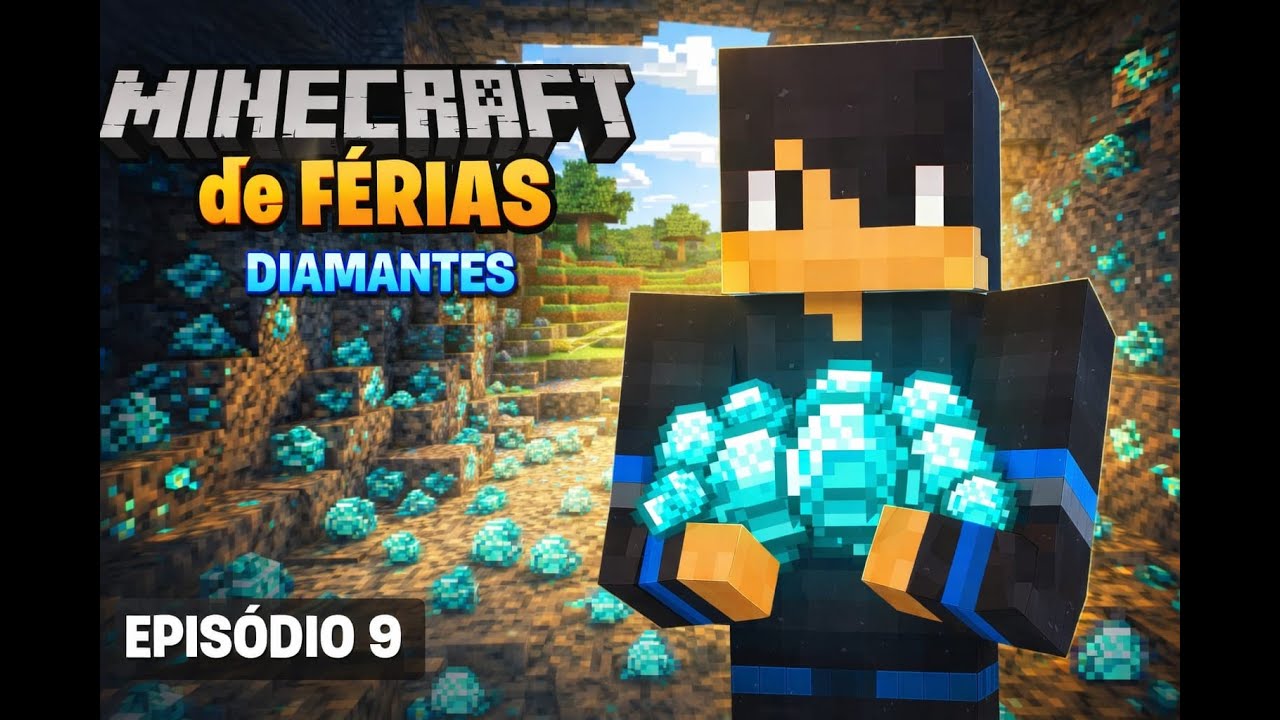 DIAMANTES! Minecraft de Férias Ep-7