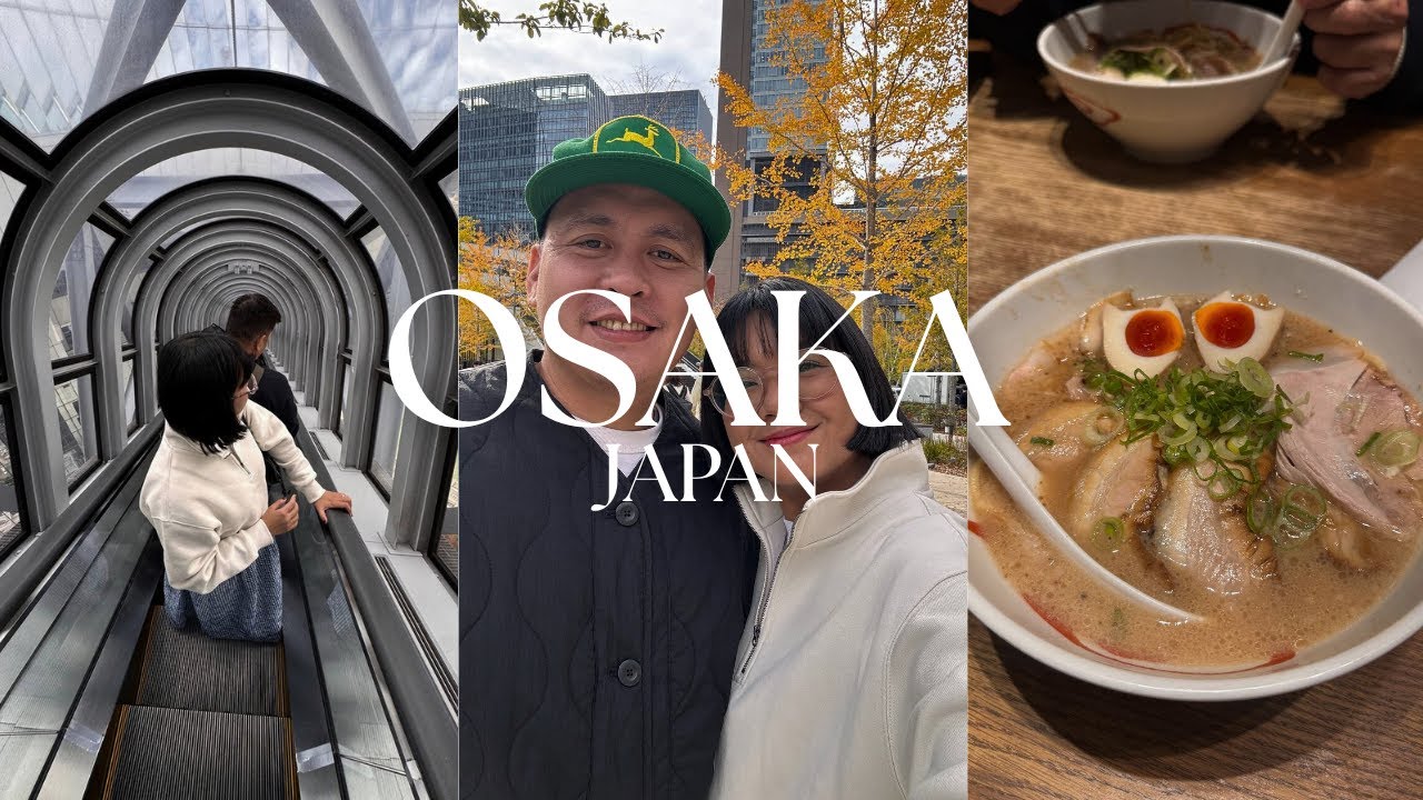 Osaka Japan Vlog 🇯🇵✈️ Ep 234 (Trees are yellow! Umeda Sky Building, best burger in Osaka!)