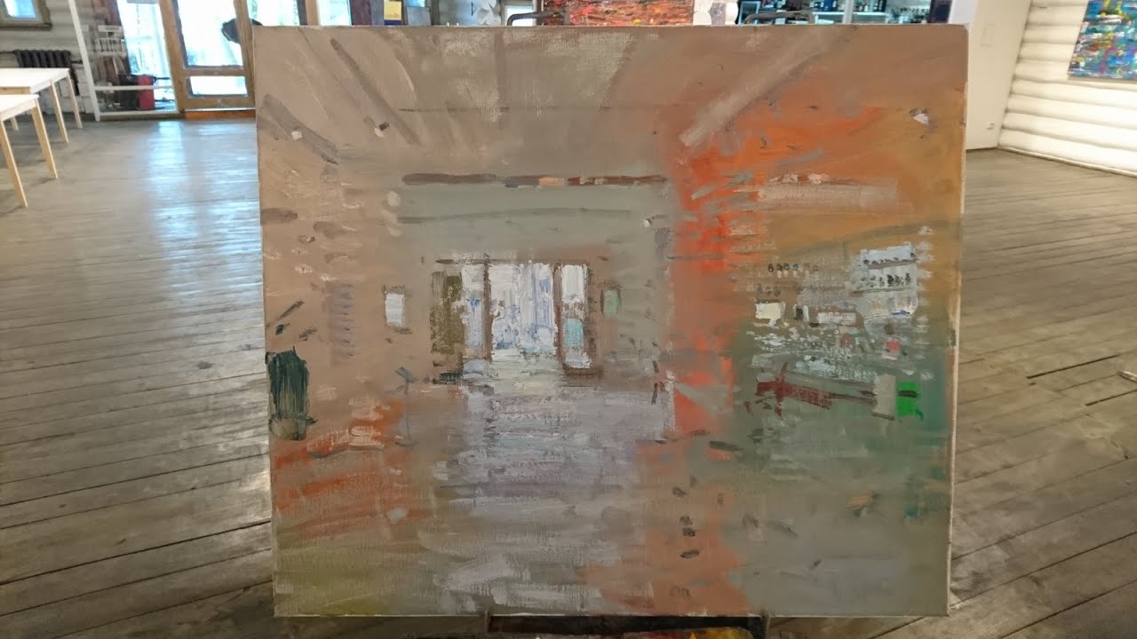 Oil painting demo by Bato Dugarzhapov performed at 