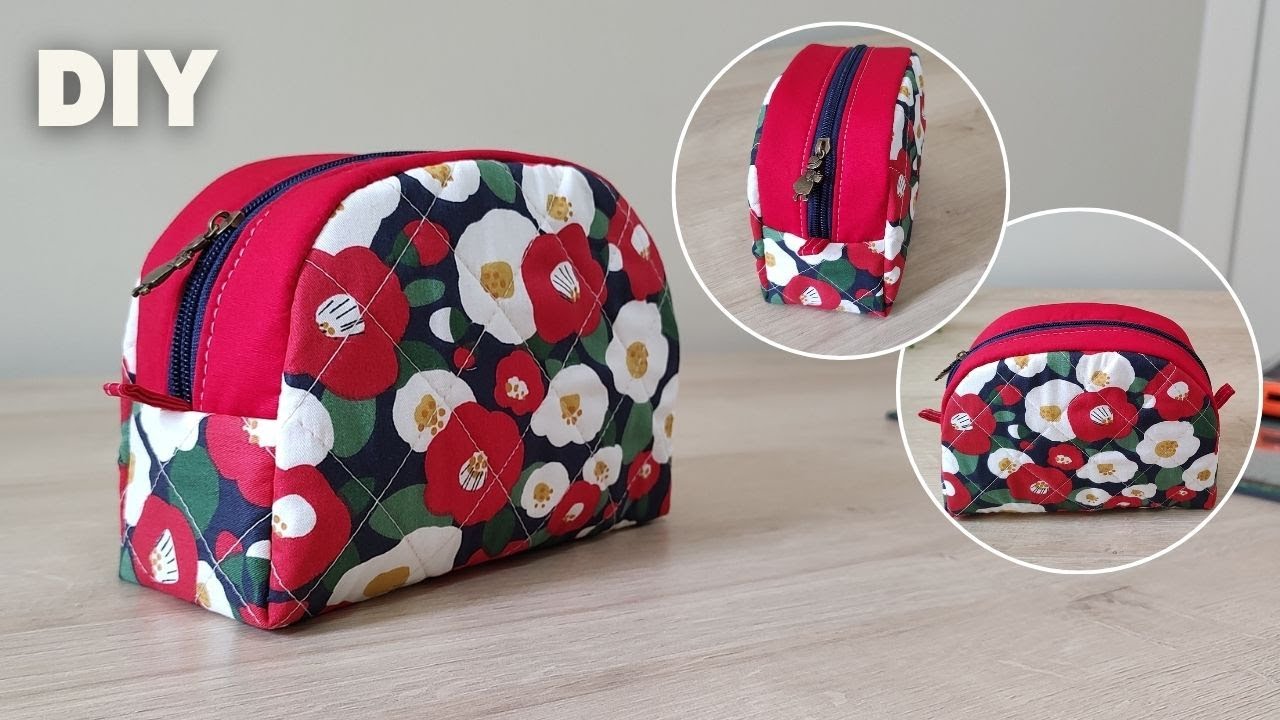 Nécessaire Meia Lua - Passo a Passo (Molde Grátis) - DIY Half Moon Pouch