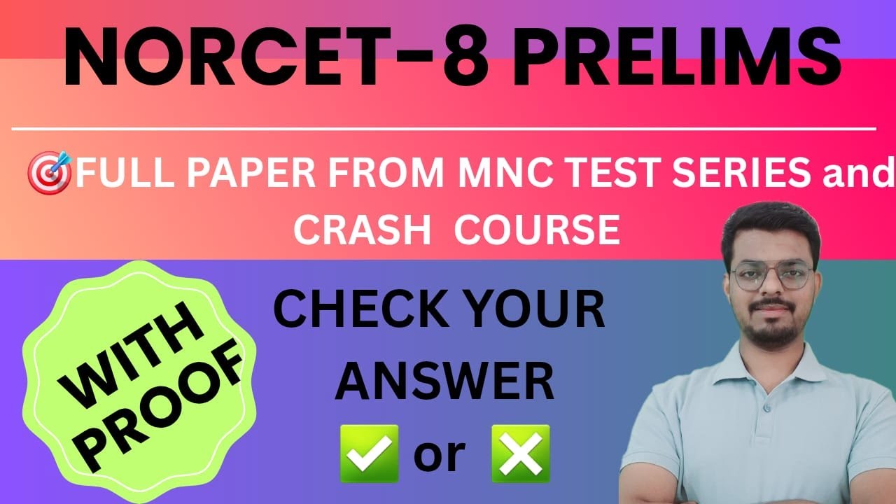NORCET-8  PREVIOUS YEAR QUESTIONS  MNC //#norcet8 #aiims  #Norcetprelims  #answers #trend #answerkey