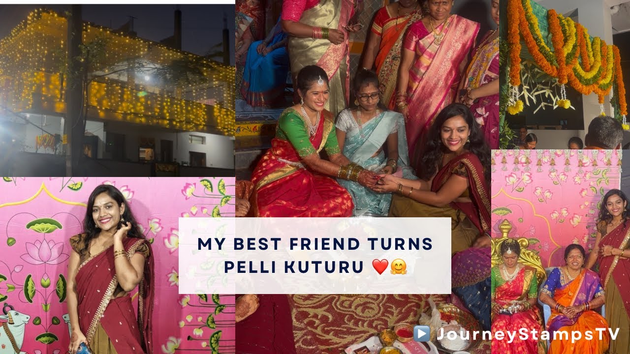 My best friend’s Pelli Kuturu function was filled with most beautiful traditions! 💛#journeystampstv 