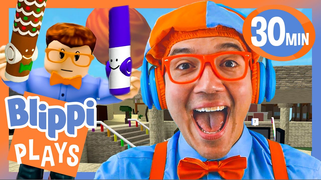 Can Blippi Find ALL THE MARKERS? | BEST OF BLIPPI PLAYS ROBLOX! | Educational Gaming Videos for Kids