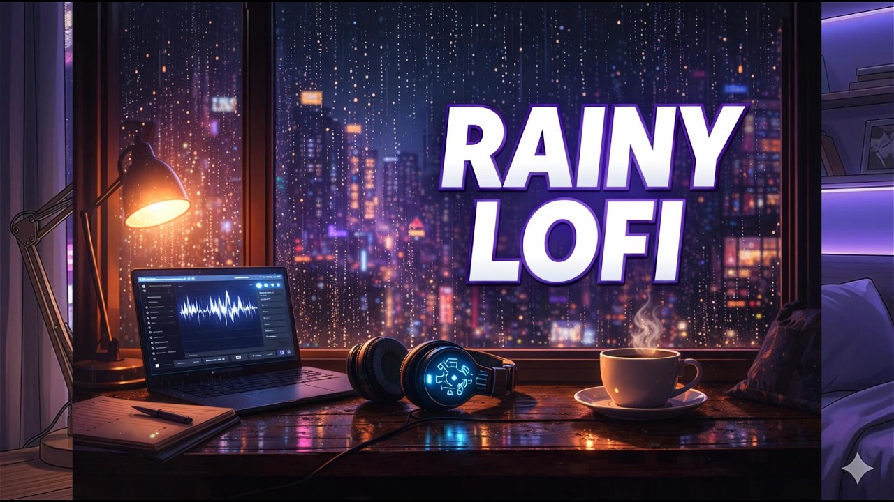 Rainy Window Neural LoFi 🌧️ | Relaxing AI Study Beats for Deep Focus