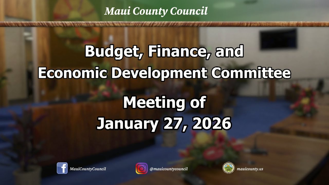 BFED Committee Meeting of January 27, 2026