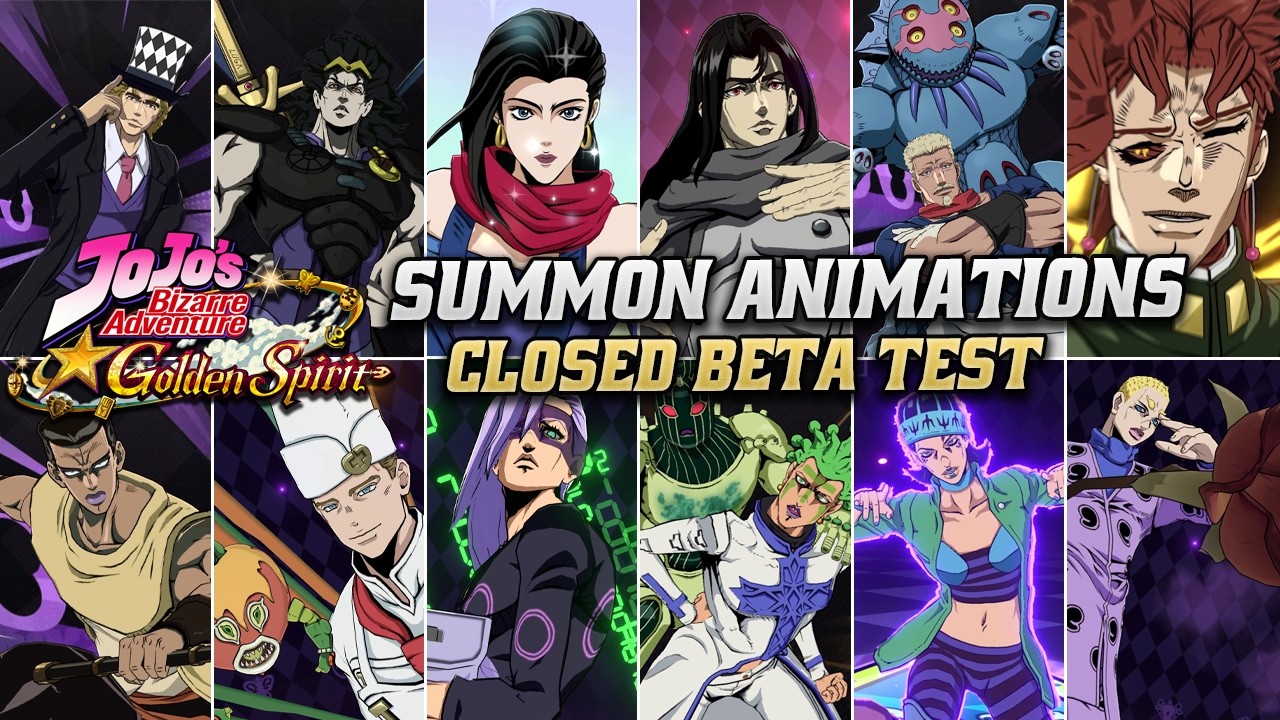 JoJo's Bizarre Adventure: Golden Spirit - All Summon Animations (Closed Beta)