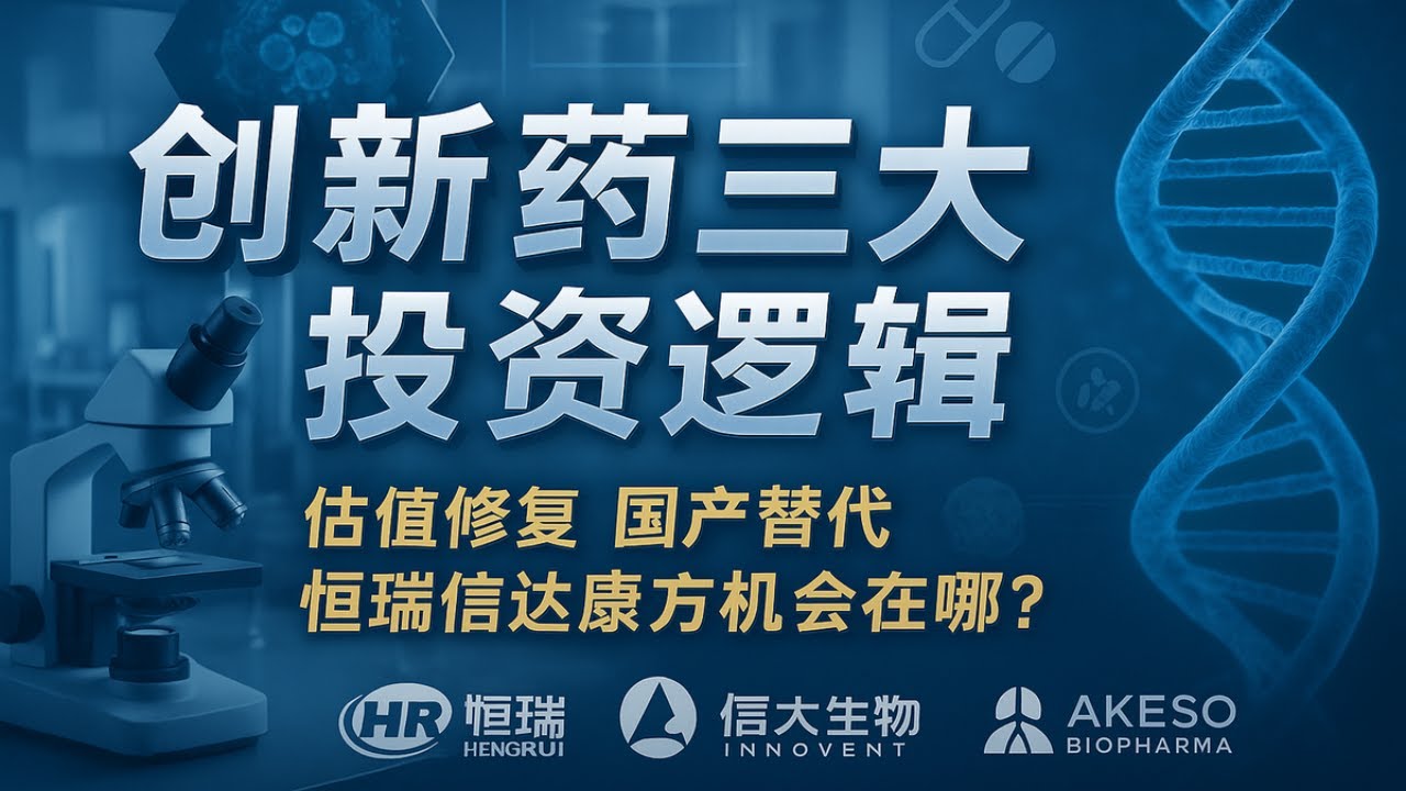 【掘金指南】创新药投资三大逻辑全解析！从仿制药到创新药的华丽转身，恒瑞、信达、康方生物估值修复机会来了？