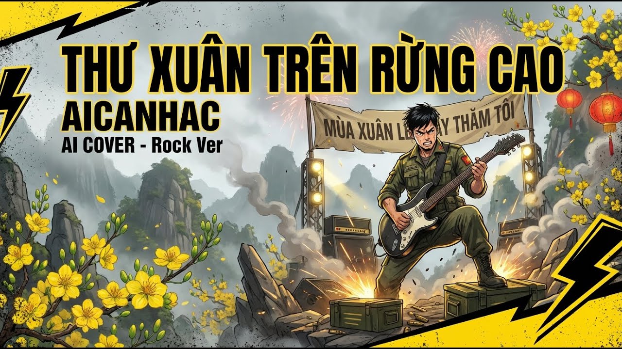 Thư Xuân Trên Rừng Cao Rock | Mời anh mời chịMùa xuân lên đây thăm tôi #aicanhac #bolero #aibolero
