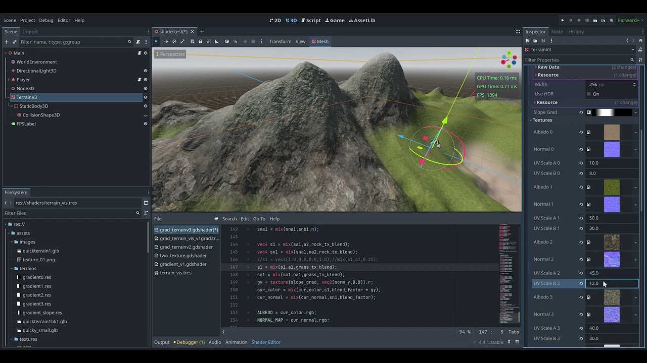 Godot Terrain Shader V1