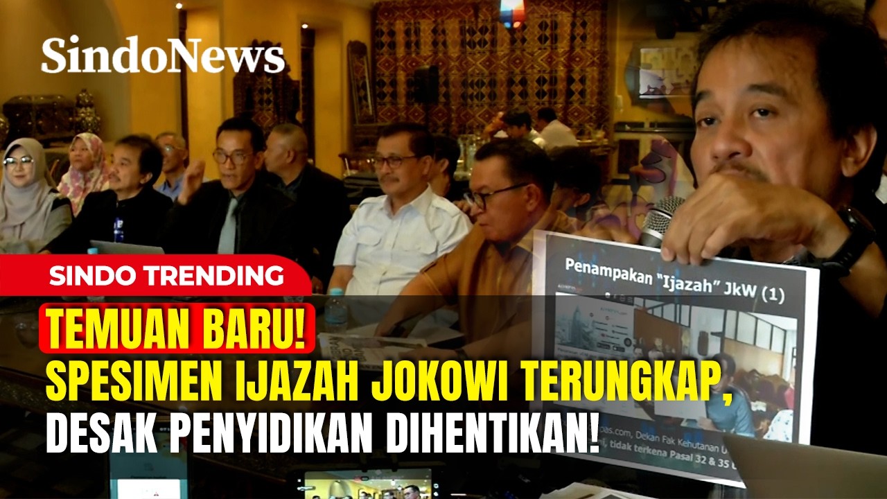 TEMUAN BARU! Spesimen Ijazah Jokowi Terungkap, Desak Penyidikan Dihentikan! | Sindo Trending | 16/02